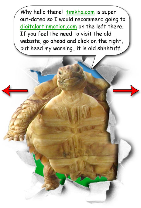 Why hello there!  timkha.com is super out-dated so I would recommend going to digitalartinmotion.com on the left there.  If you feel the need to visit the old website, go ahead and click on the right, but heed my warning...it is old shhhtuff.